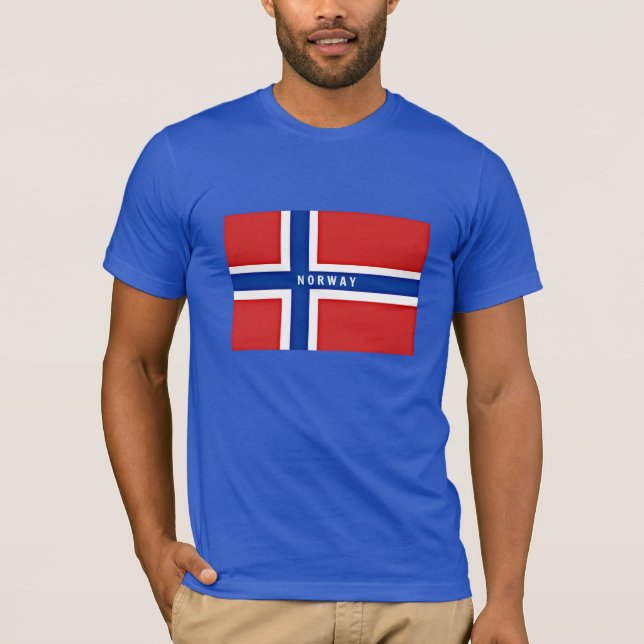 T-shirt Drapeau de la Norvège (Devant)
