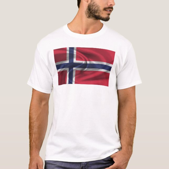 T-shirt Drapeau De La Norvège (Devant)