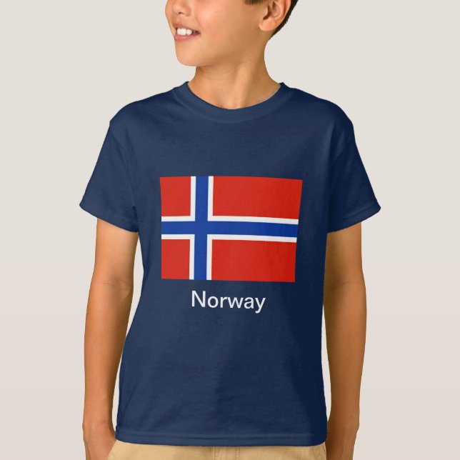 T-shirt Drapeau de la Norvège (Devant)