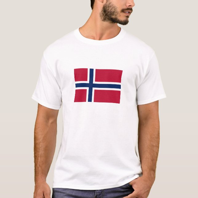 T-shirt Drapeau de la Norvège (Devant)