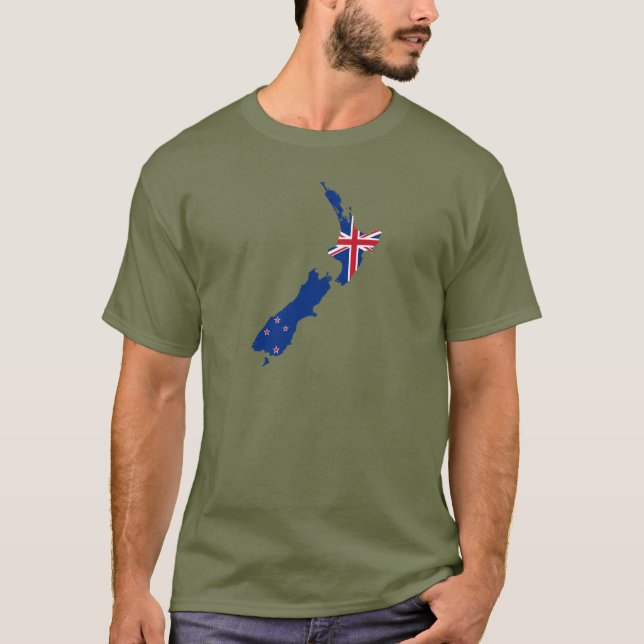 T-shirt Drapeau de la Nouvelle Zélande (Devant)