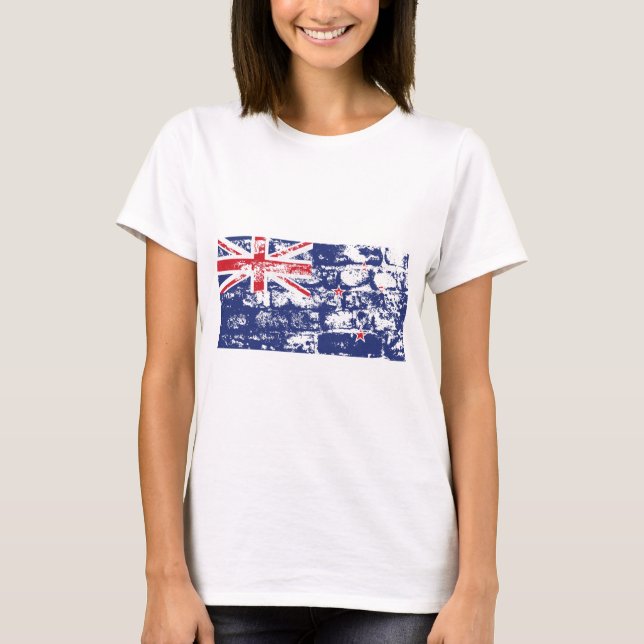 T-shirt Drapeau de la Nouvelle Zélande (Devant)
