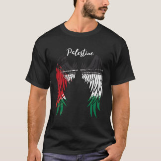 T-shirt Drapeau de la Palestine Papa sur le dos Ange pales