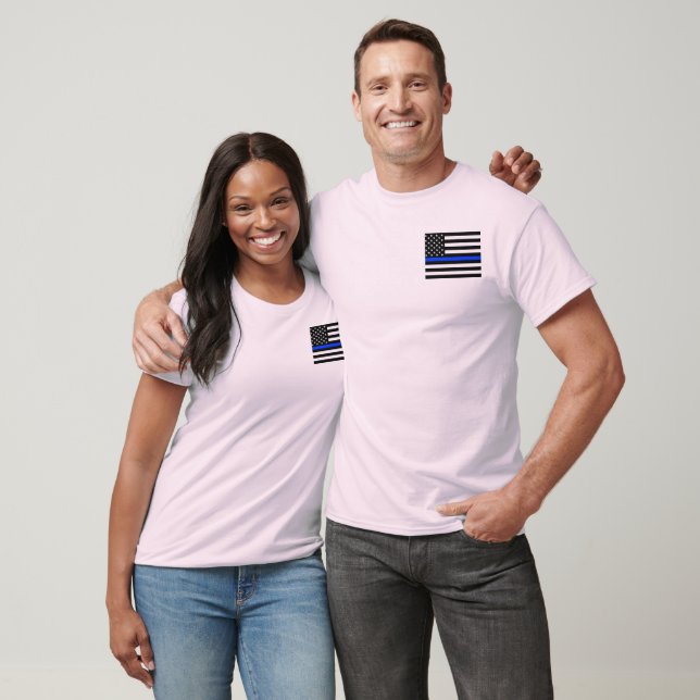 T-shirt Drapeau de la police Thin Blue Line (Unisexe)
