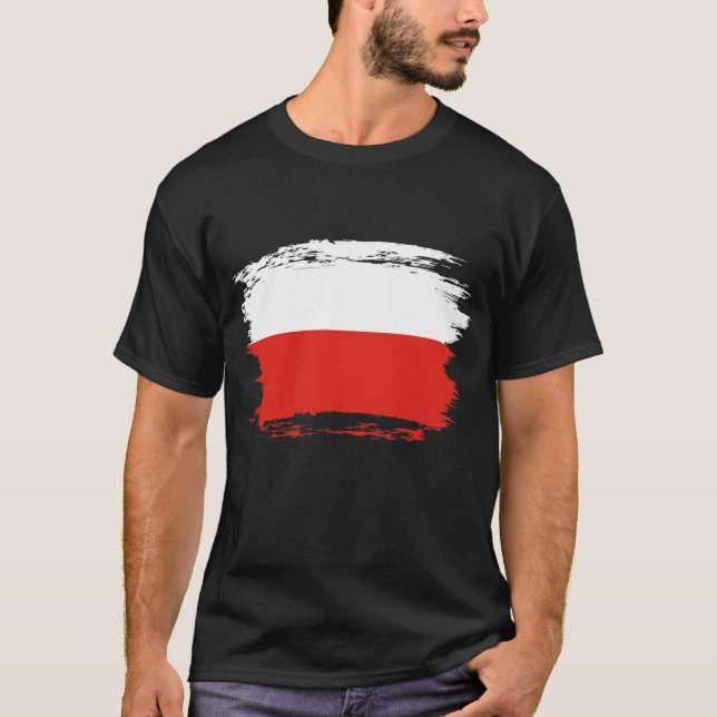 T-shirt Drapeau de la Pologne (Devant)