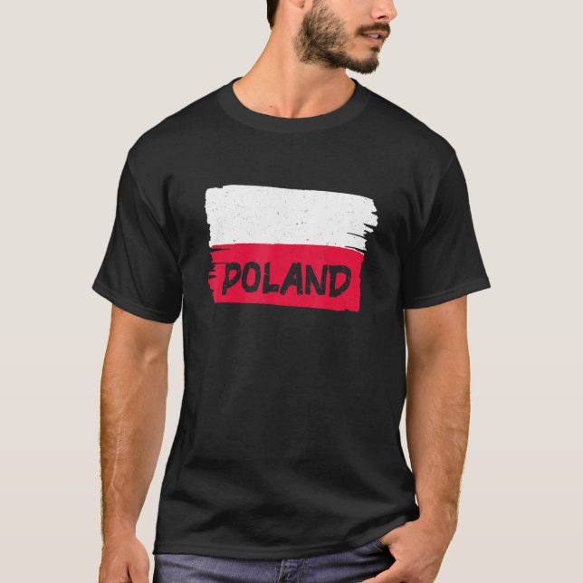 T-shirt Drapeau de la Pologne (Devant)