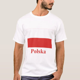 T-shirt Drapeau de la Pologne avec le nom dans le polonais