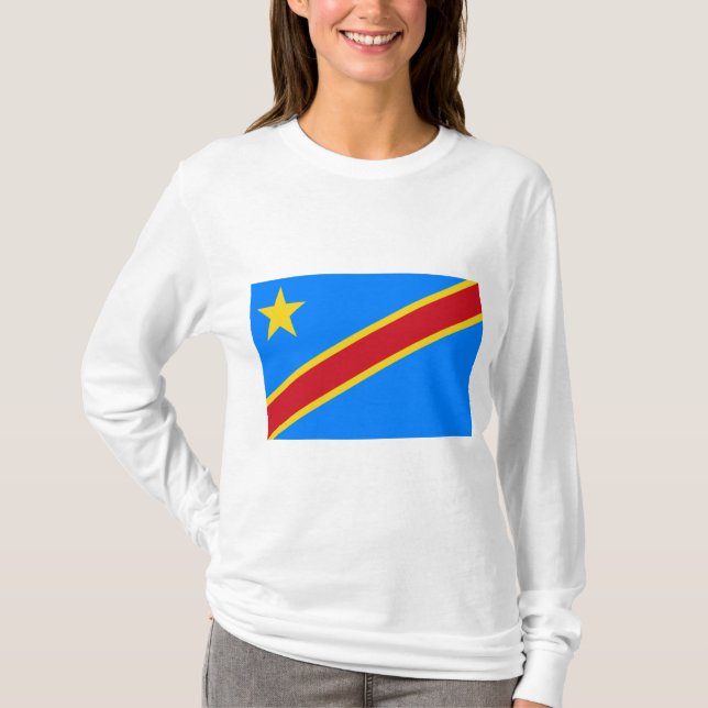 T-shirt Drapeau de la RDC (République démocratique du Cong (Devant)