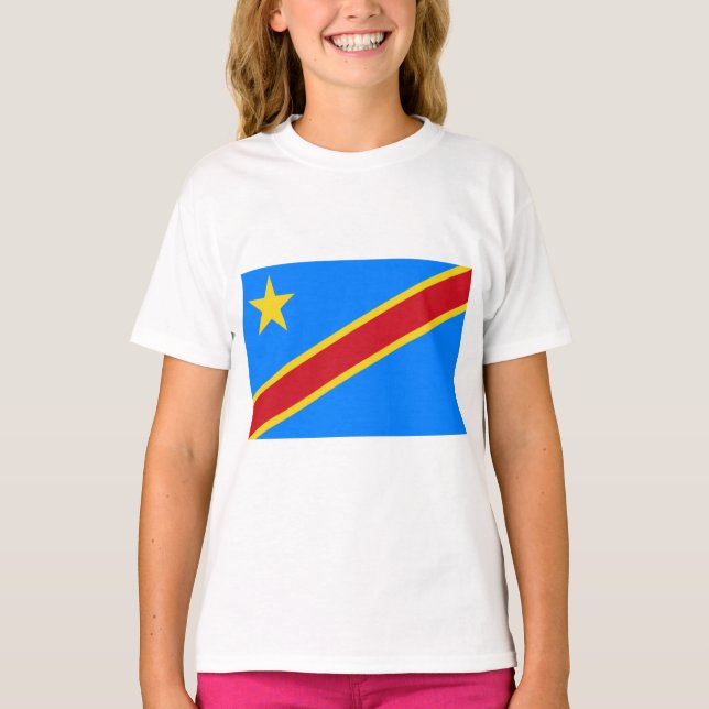 T-shirt Drapeau de la RDC (République démocratique du Cong (Devant)