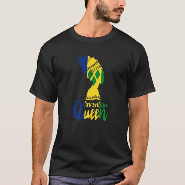 T-shirt Drapeau de la reine Saint-Vincent-les-Grenadines V (Devant)