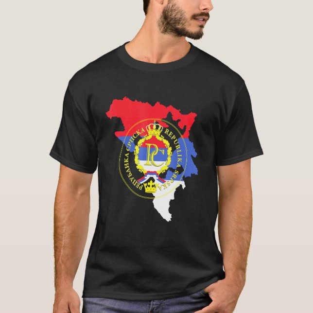 T-shirt Drapeau de la Republika Srpska Sarajevo (Devant)