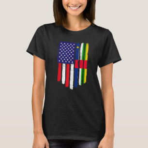 T-shirt Drapeau de la République Centrafricaine Américaine