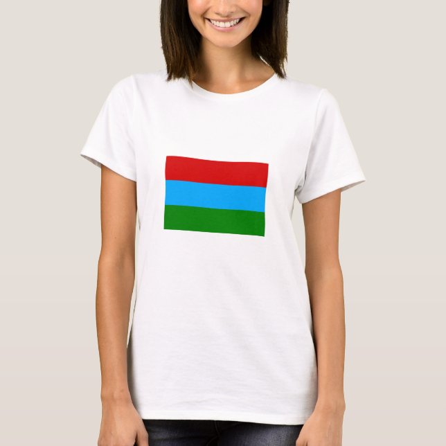 T-shirt Drapeau de la République de Carélie (Devant)