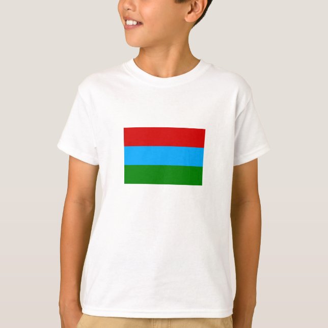 T-shirt Drapeau de la République de Carélie (Devant)