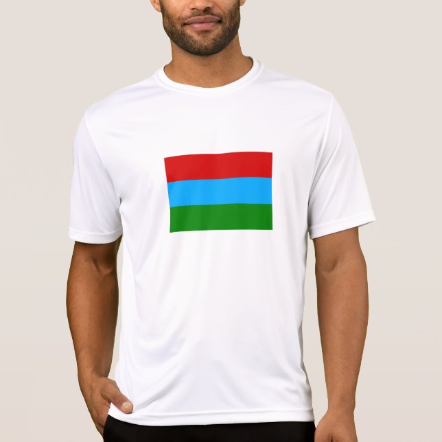 T-shirt Drapeau de la République de Karelia (Devant)