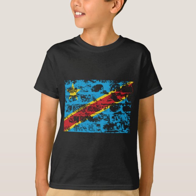 T-shirt Drapeau de la République démocratique du Congo (Devant)