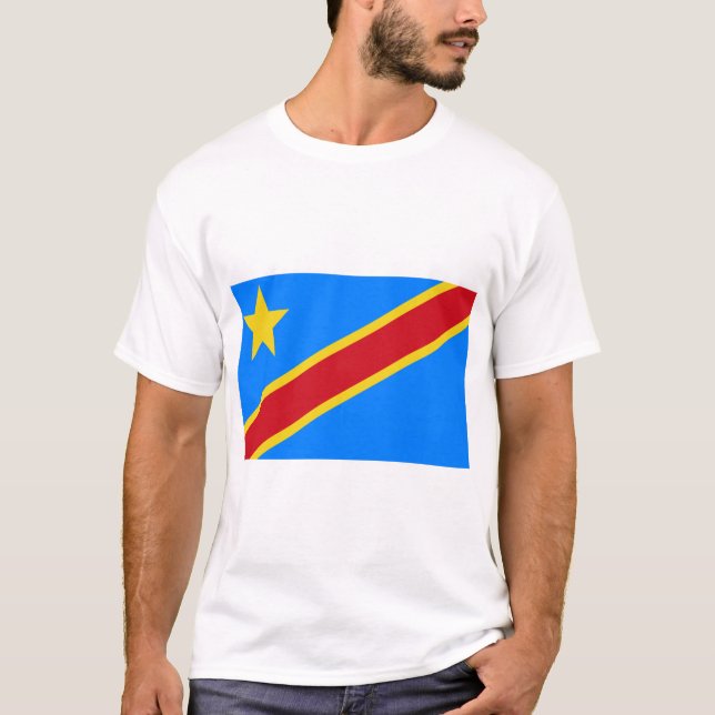 T-shirt Drapeau de la République démocratique du Congo (Devant)