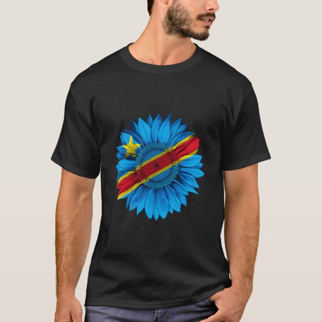 T-shirt Drapeau de la République démocratique du Congo Con (Devant)
