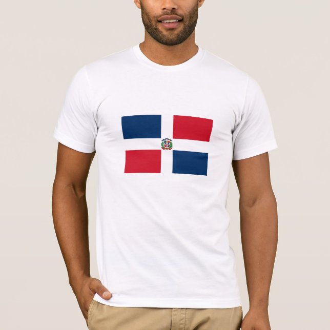 T-shirt Drapeau de la République Dominicaine (Devant)