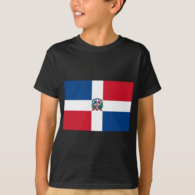 T-shirt Drapeau de la République Dominicaine (Devant)