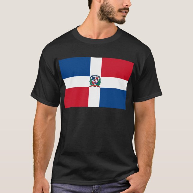T-shirt Drapeau de la République dominicaine (Devant)