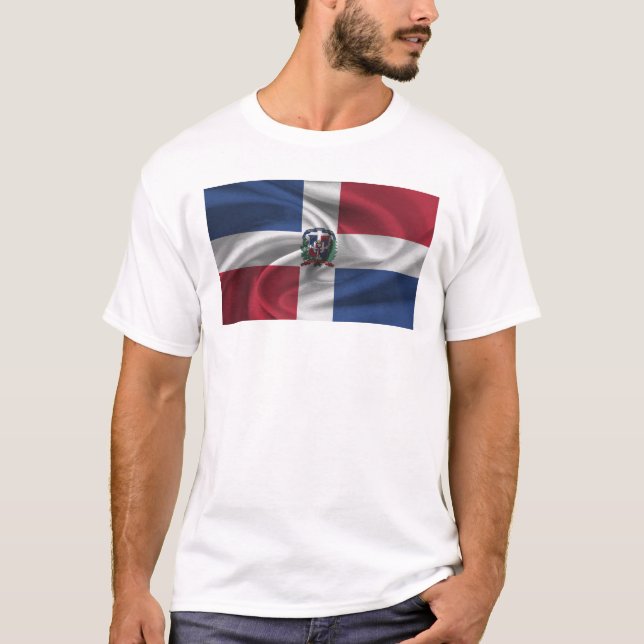 T-shirt Drapeau De La République Dominicaine (Devant)