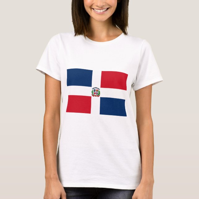 T-shirt Drapeau de la République Dominicaine (Devant)