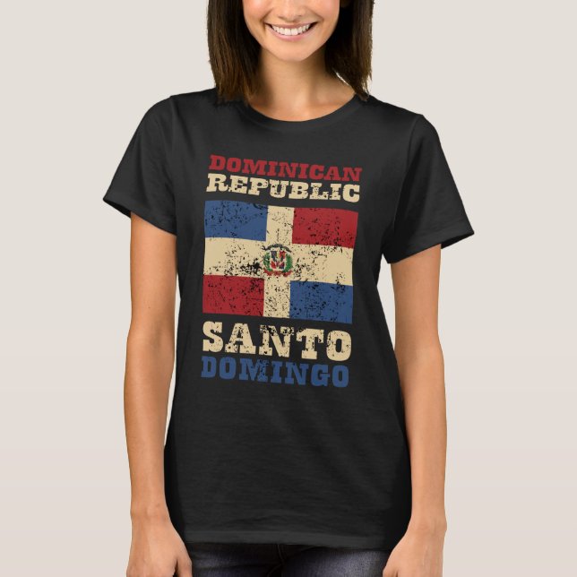 T-shirt Drapeau de la République dominicaine (Devant)
