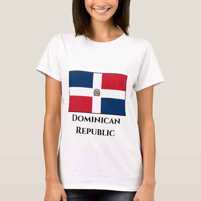T-shirt Drapeau de la République Dominicaine (Devant)