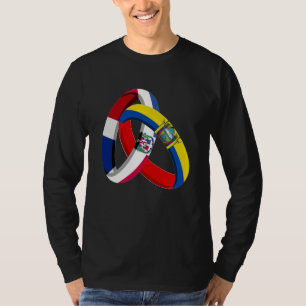 T-shirt Drapeau de la République dominicaine Bague Équateu