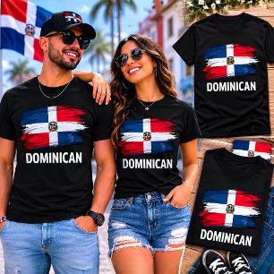 T-shirt Drapeau de la République dominicaine Pinceau Répub