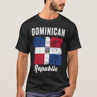 T-shirt Drapeau de la République dominicaine Vintage Homme