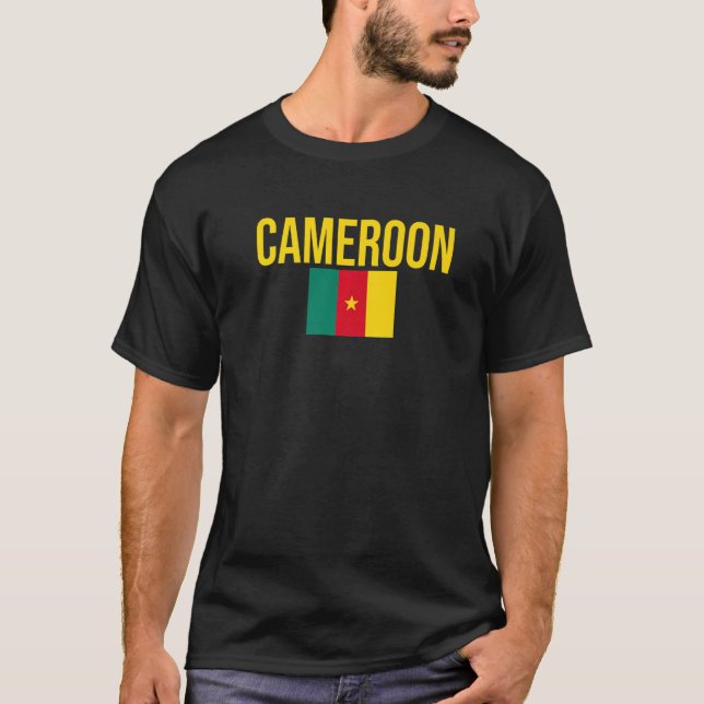 T-shirt Drapeau de la République du Cameroun (Devant)
