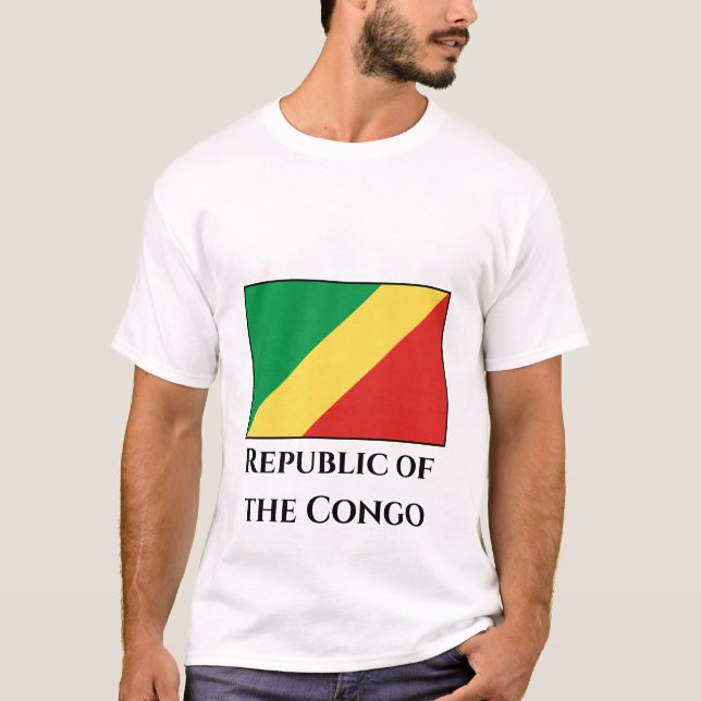 T-shirt Drapeau de la République du Congo (Devant)