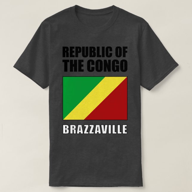 T-shirt Drapeau de la République du Congo (Design devant)