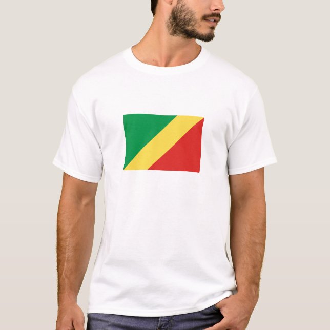 T-shirt Drapeau de la République du Congo (Devant)
