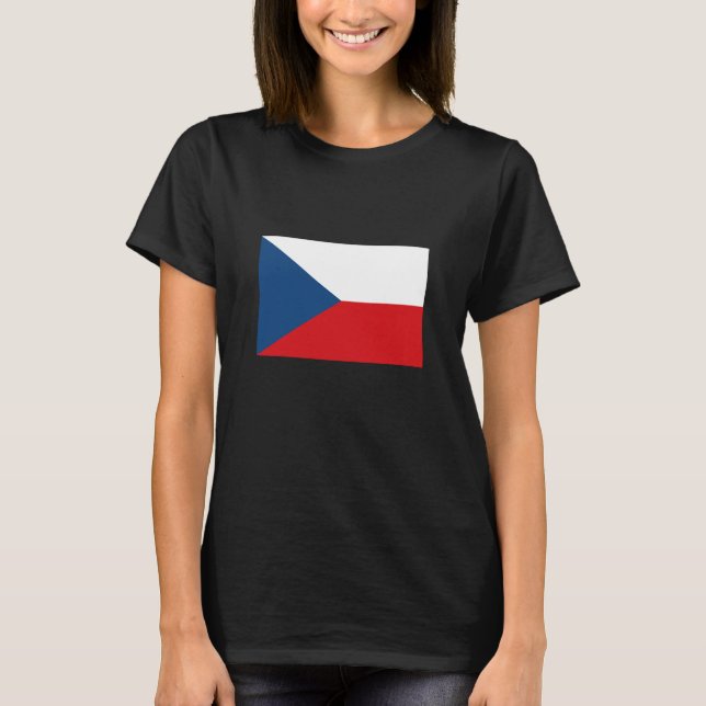 T-shirt Drapeau de la République tchèque (Devant)