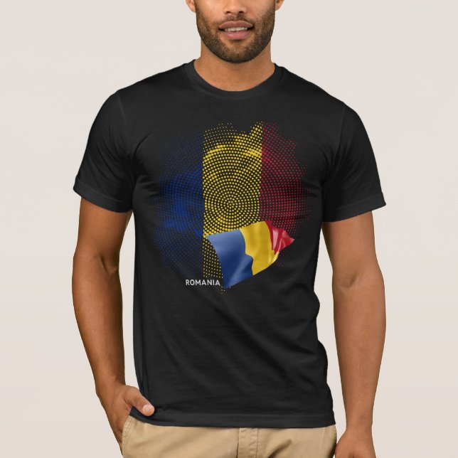 T-shirt Drapeau de la Roumanie (Devant)
