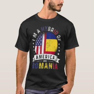 T-shirt Drapeau de la Roumanie Patriot américain Amérique 