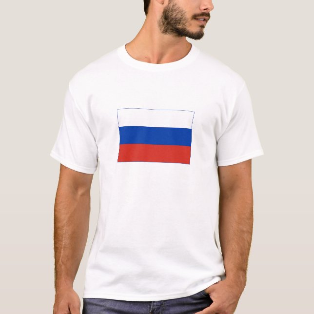 T-shirt Drapeau de la Russie (Devant)