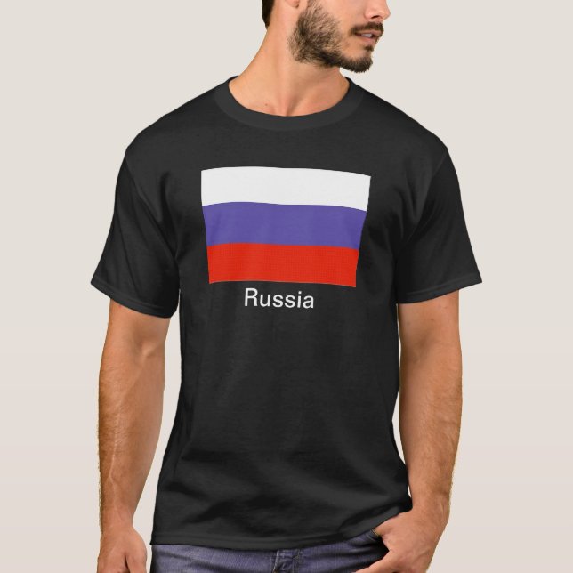 T-shirt Drapeau de la Russie (Devant)