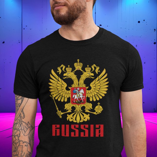 T-shirt Drapeau de la Russie Aigle impériale Russie Orthod (Créateur téléchargé)
