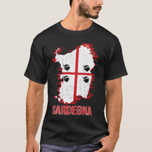 T-shirt Drapeau de la Sardaigne Italie Souvenir