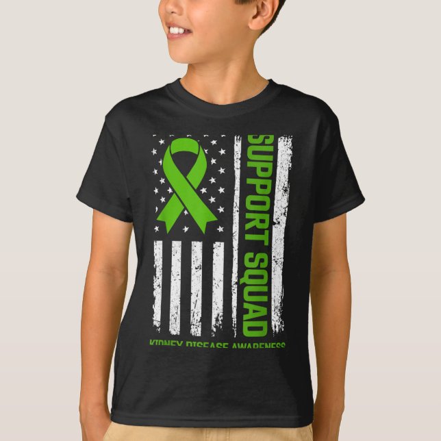 T-shirt Drapeau de la sensibilisation à la maladie rénale  (Devant)