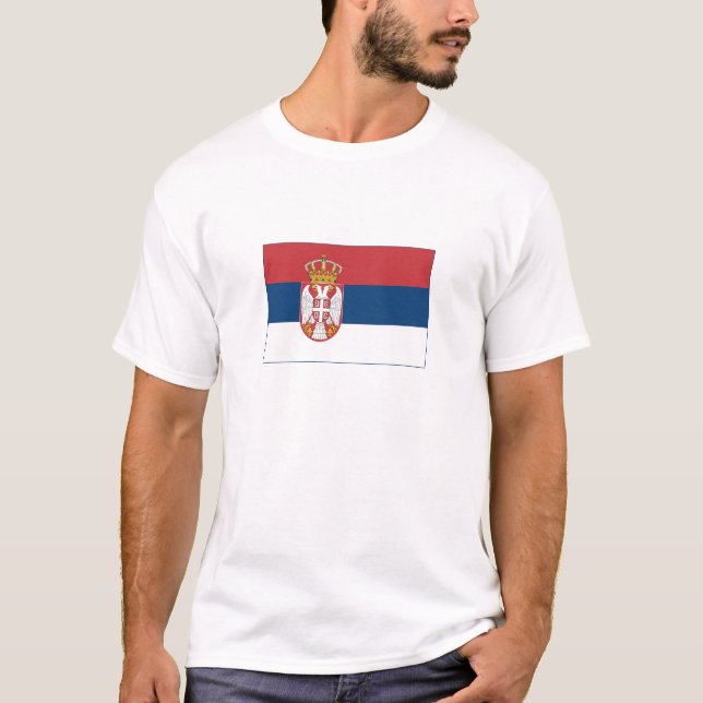 T-shirt Drapeau de la Serbie (Devant)