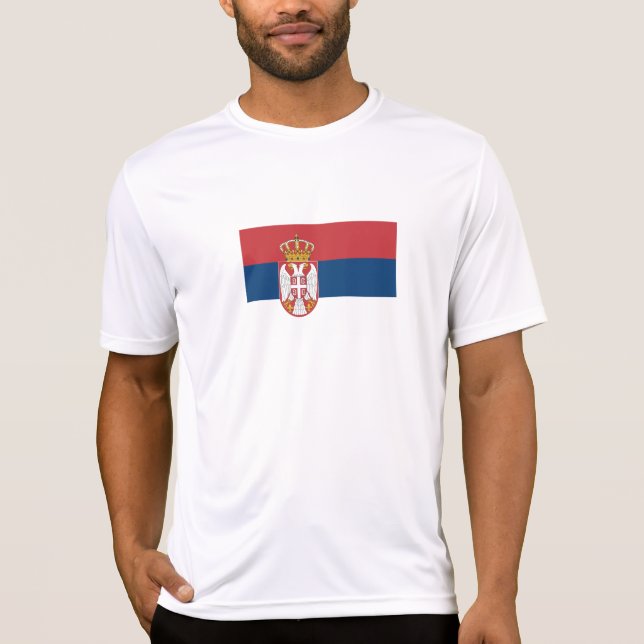 T-shirt Drapeau de la Serbie (Devant)