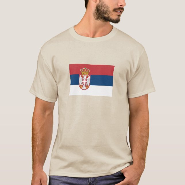 T-shirt Drapeau de la Serbie (Devant)