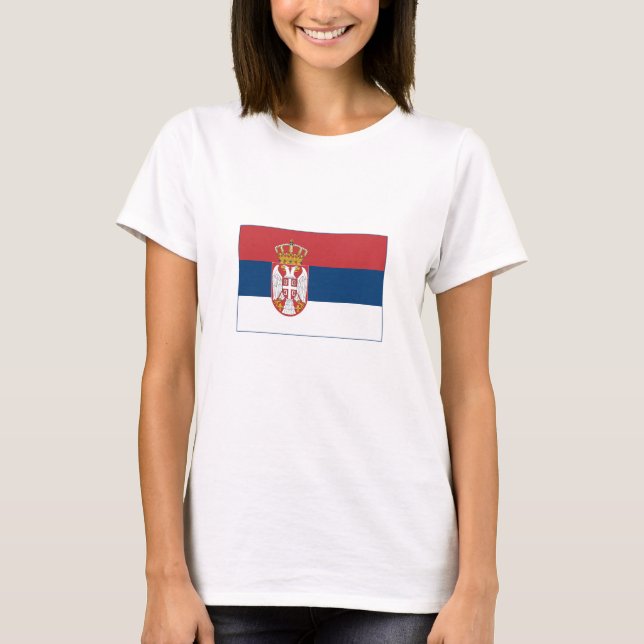 T-shirt Drapeau de la Serbie (Devant)
