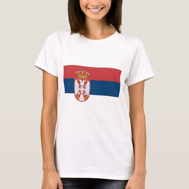 T-shirt Drapeau de la Serbie (Devant)