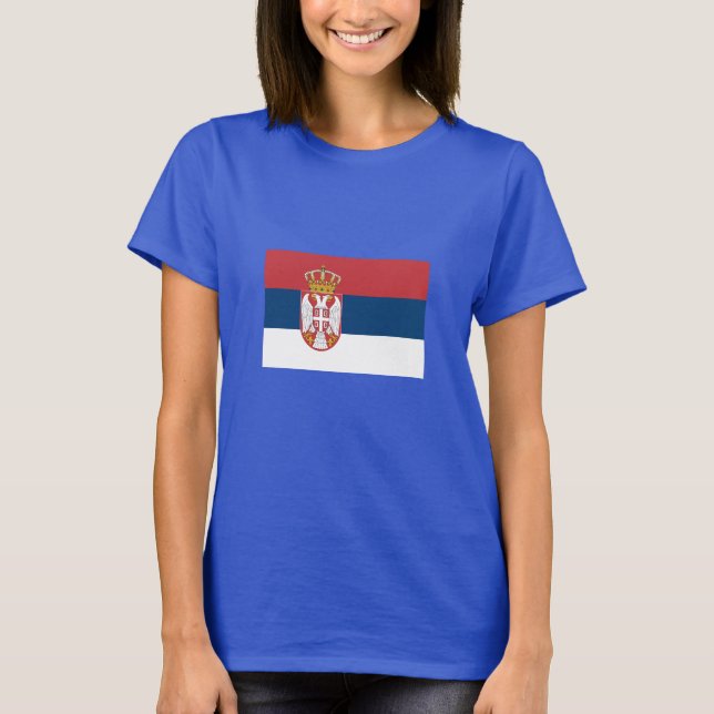 T-shirt Drapeau de la Serbie (Devant)